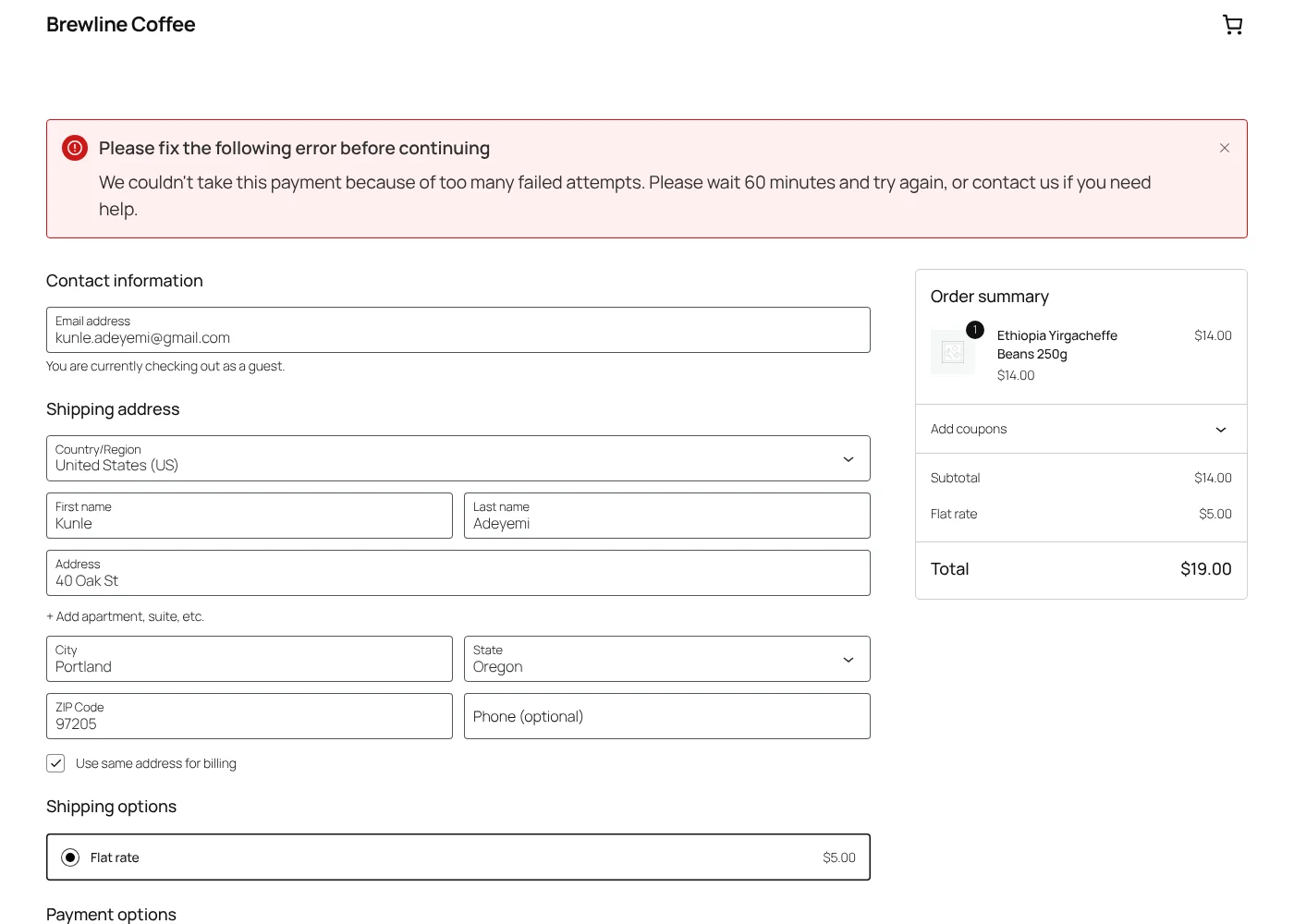 Bahader Card Testing Protection: What a blocked bot sees